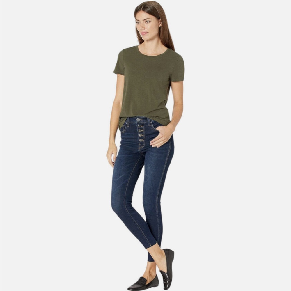 ⭐️ Kut from the Kloth Connie Fab Ab Ankle Skinny High Rise Button Fly Raw Hem 6